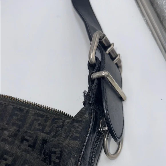 Fendi Oyster Black and Silver hardware small Shoulder Bag - Picture 10 of 16